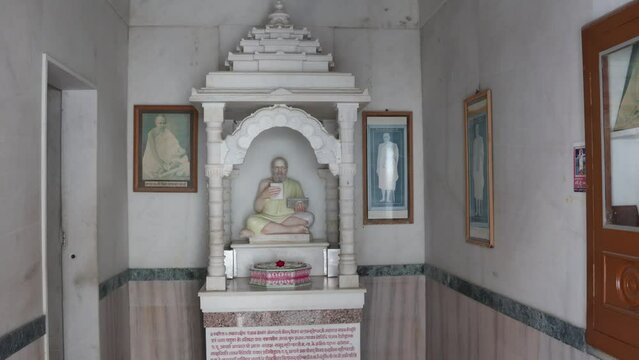 Hatundi, Bijapur, Rajasthan, India 12th March 2023: Shri Hathundi  Rata Mahaveerji Teerth. Visuals of one of the oldest Jain architecture temples, paintings and artifacts. Mahaveer Swami. Jain Dharma