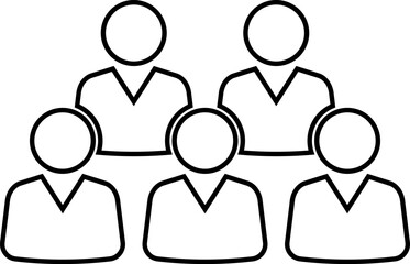 People group icon. Team of worker. User profile symbol. Group of people or group of users. Persons symbol. Vector