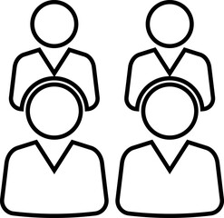 People group icon. Team of worker. User profile symbol. Group of people or group of users. Persons symbol. Vector