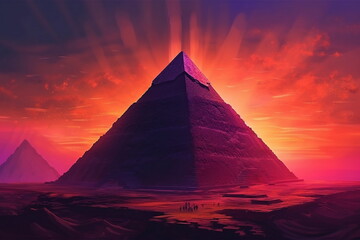 Obraz na płótnie Canvas pyramids of giza