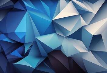 Generative ai. A blue and black background with a triangle design.