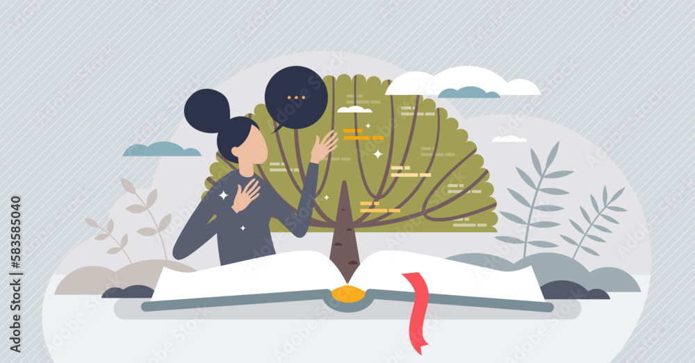 Poster lifelong learning and continuing lifetime education tiny person concept. knowledge process for bette
