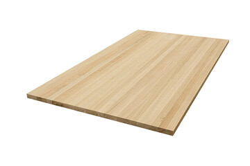 furniture board made of solid oak lamellar on a white background