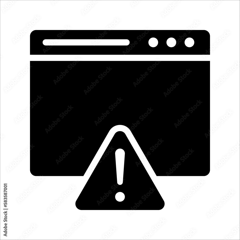 Poster alert window vector line icon. alert window line icon for infographic, website or app. vector illust