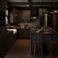 Fototapeta premium kitchen interior Generative AI