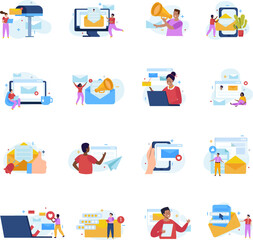 Email Subscribe Flat Icons