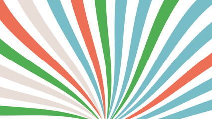 Sunlight background. Multicolor burst background with white highlight. Fantasy Vector illustration. Magic Sun beam ray sunburst pattern background. Retro faded backdrop.