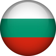 Bulgaria flag button. Emblem of Bulgaria. Vector flag, symbol. Colors and proportion correctly.