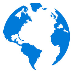 blue globe icons. Blue hemispheres with continents. vector world map, map set, globe on white background eps10