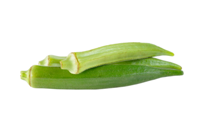 fresh okra isolated on  transparent png