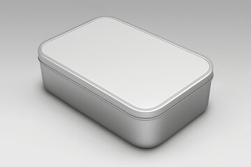 Shiny Gray Background White Smoth Box. Generative AI
