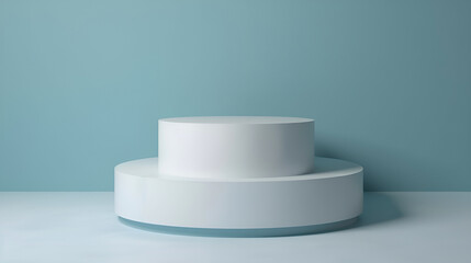 3D rendered podium for your product showcase on white background
