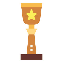 trophy flat icon style