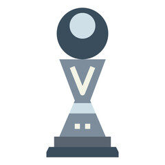 trophy flat icon style