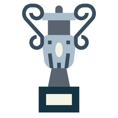 trophy flat icon style