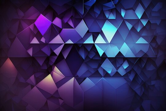 Geometric background with shades of purple, creating a sleek and modern aesthetic. The repeating patterns and shapes, Generative of AI