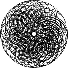 Abstract mandala flower vector silhouette