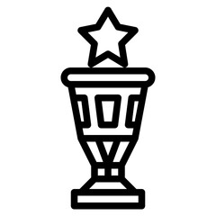 Fototapeta na wymiar trophy line icon style