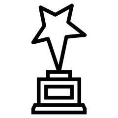 trophy line icon style