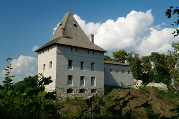 Old castle from 14th century in Halych - city on Dniester River, Ukraine