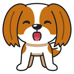 Cartoon happy shih tzu dog for design.