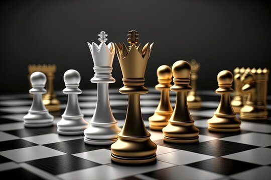 A classic set of chess pieces, each one uniquely crafted and exquisitely detailed. Generated by AI