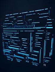 AI Künstliche Intelligenz ein blau leuchtender Chip