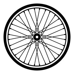 Bike Wheel with Tire Vector Icon