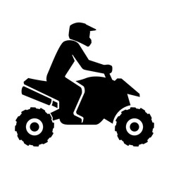 Quad bike with rider vector icon © SimonP