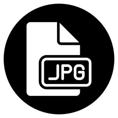 Obraz premium jpg glyph icon