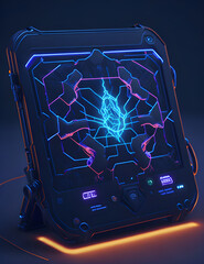 AI Künstliche Intelligenz ein blau leuchtender Chip