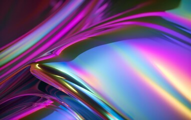 Liquid texture holographic iridescent background, Generative AI, AI