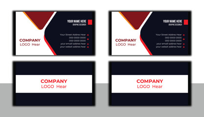 Modern and simple business card design template,  flat gradation business card inspiration.