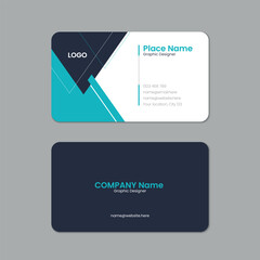 Vector business card, Printable horizontal and Vertical double sided corporate visiting card template