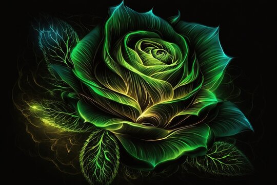 Download Green Heart And Roses Wallpaper  Wallpaperscom