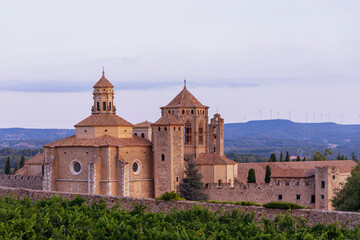 Fototapeta na wymiar Royal Abbey of Santa Maria de Poblet, cistercian monastery, Catalonia, Spain