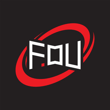 fou LOGO , fou LETTER LOGO, fou LETTER LOGO, ABSTRACT LOGO, MINIMAL , BRAND,  NEW