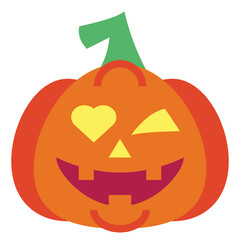 pumpkin flat icon style