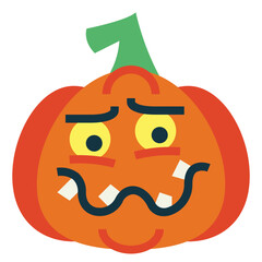 pumpkin flat icon style