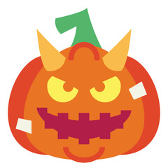 pumpkin flat icon style