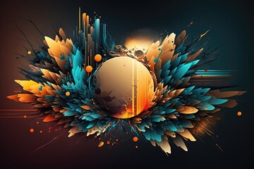 A modern abstract background. The background may consist of geometric shapes, lines, or patterns arranged in a creative and artistic way. Generative AI