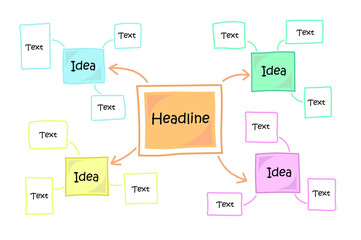 Infographic Mind Map Vector