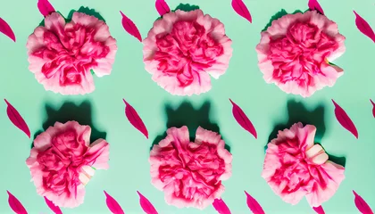 Selbstklebende Fototapeten Carnation food pattern photography - Generative AI © T