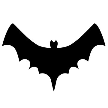 Halloween black vector. Bat Silhouette. Halloween symbol.