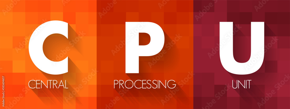 Poster cpu central processing unit - electronic circuitry that executes instructions comprising a computer 