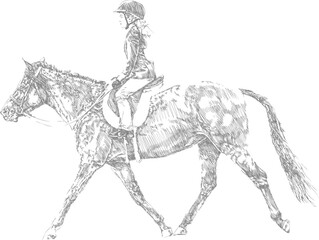 Pony and Rider Illustration
