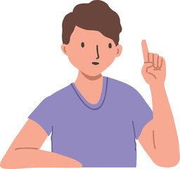 Man pointing at smth