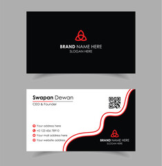 Red and Black Business Card Design