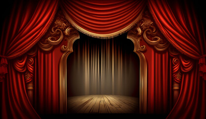 elegant theatre stage curtain background