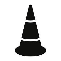 Emergency, barrier, gray cone icon